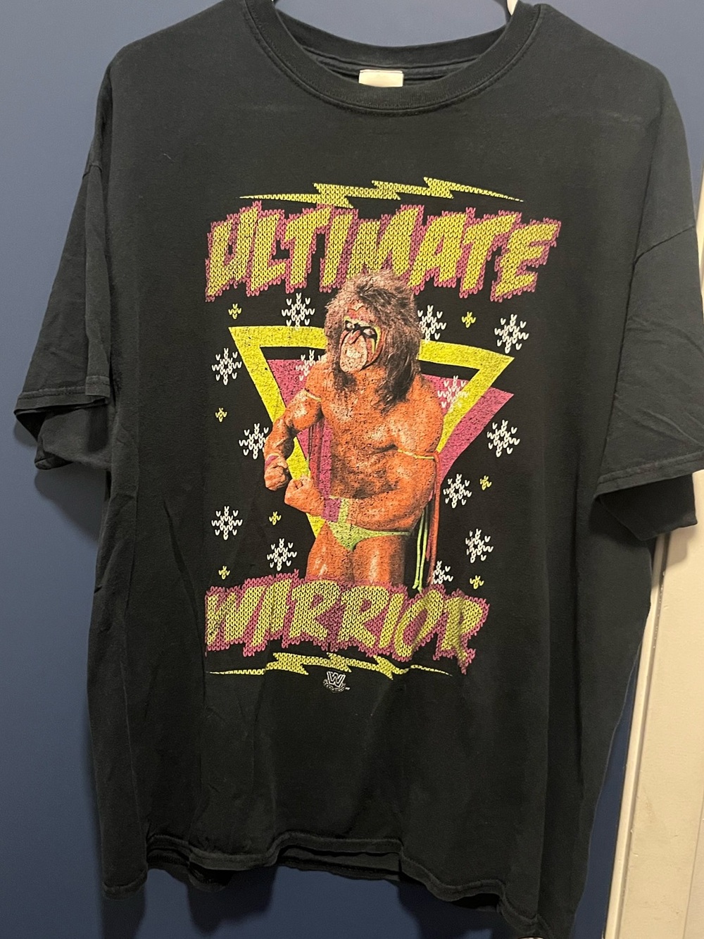 Ultimate Warrior WWE Black Graphic Tee Size XL